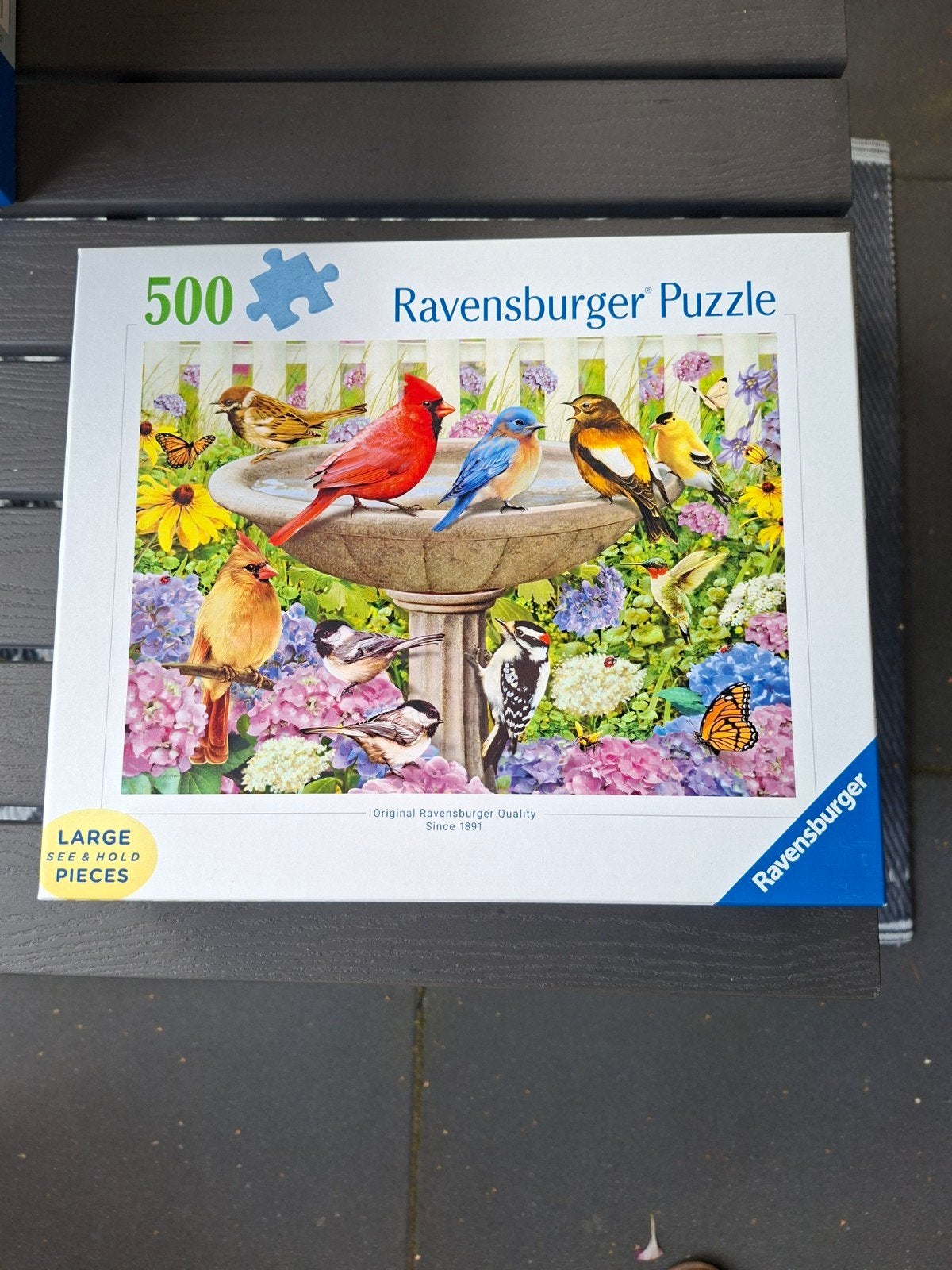 Ravensburger Legpuzzel 500 stukjes - Vogels in tuin, Ophalen, 500 t/m 1500 stukjes, Gebruikt, Legpuzzel