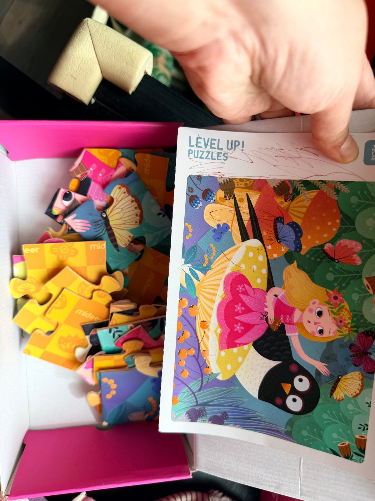 3 Level Up! Puzzels: Assepoester, Belle en het Beest, Ophalen, 10 tot 50 stukjes, Gebruikt, 2 tot 4 jaar