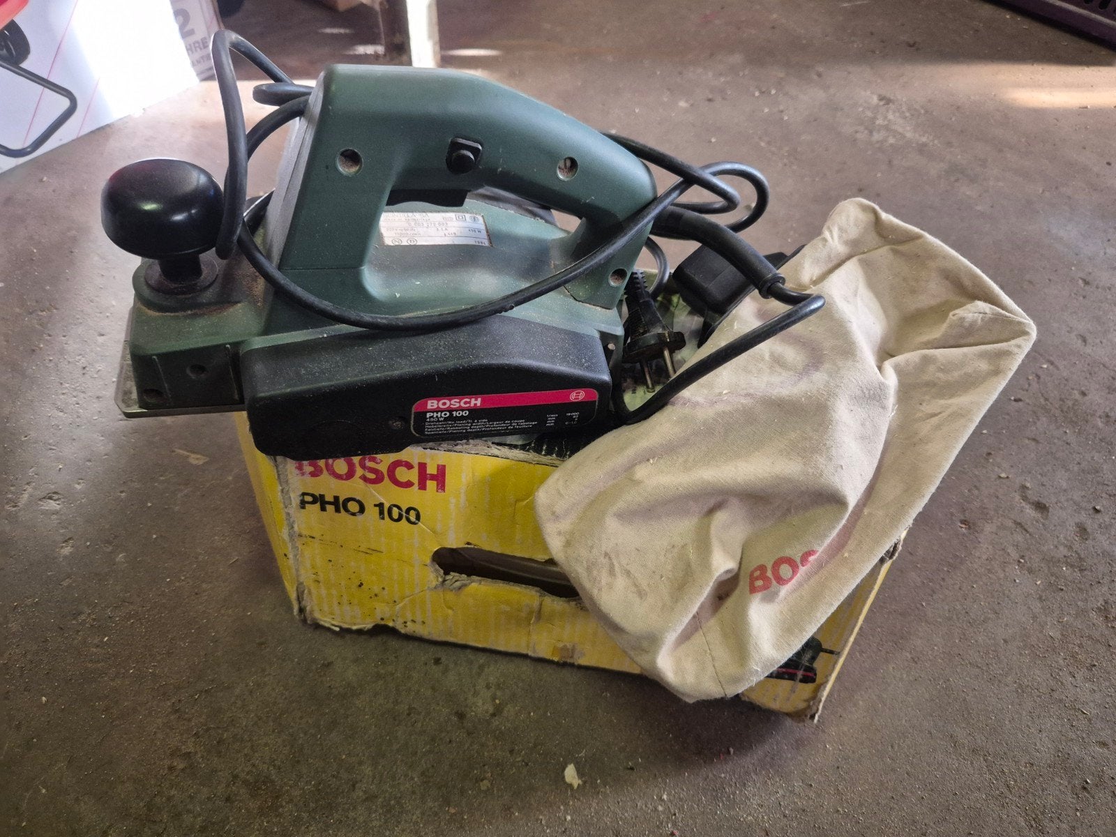 Bosch PHO 100 elektrische schaafmachine met stofzak, Ophalen of Verzenden, Gebruikt