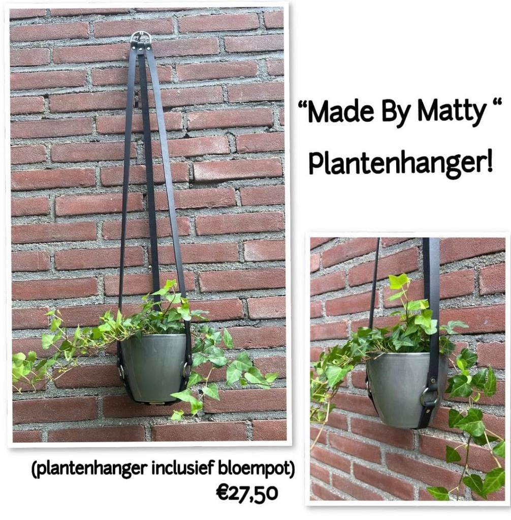 Leren plantenhanger, Ophalen of Verzenden, Zo goed als nieuw, Minder dan 3 meter, Minder dan 1 meter