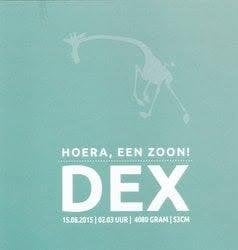 Dex, Ophalen of Verzenden, 2000 tot heden, Geboortekaartje