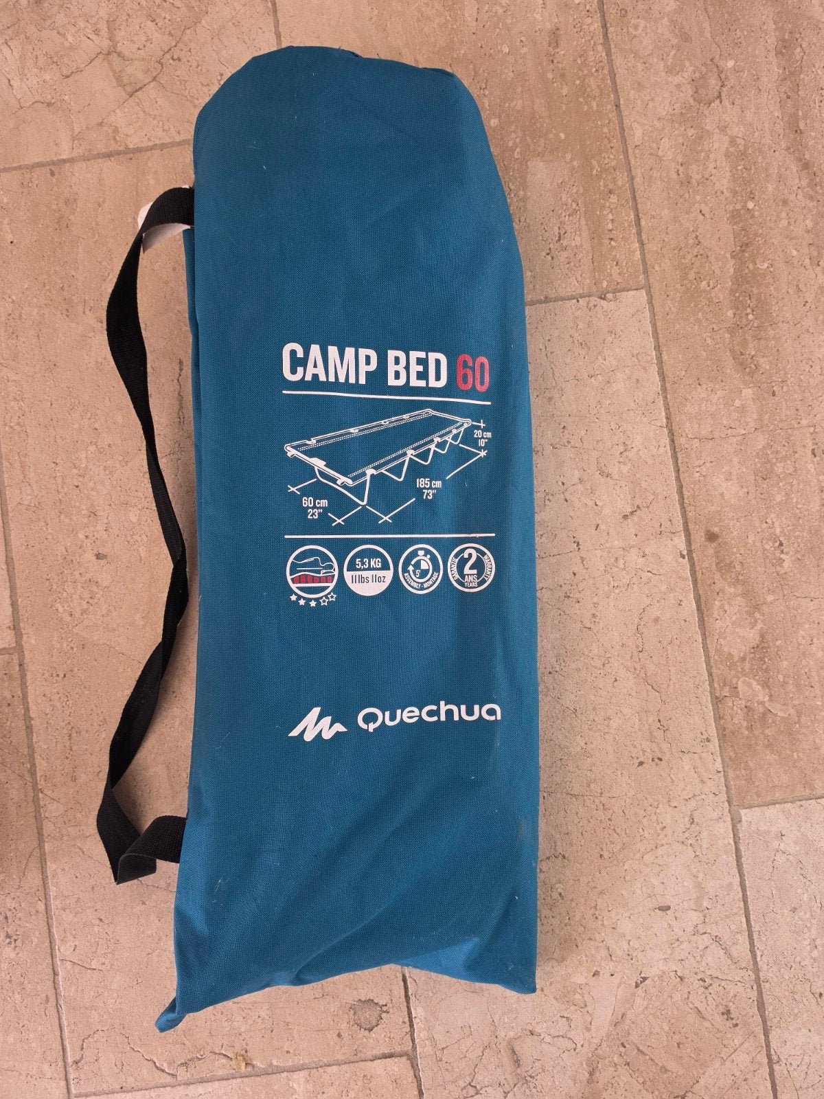 3 stuks!!! - Quechua Camp Bed 60 - Opvouwbaar Campingbed, Ophalen of Verzenden, Zo goed als nieuw