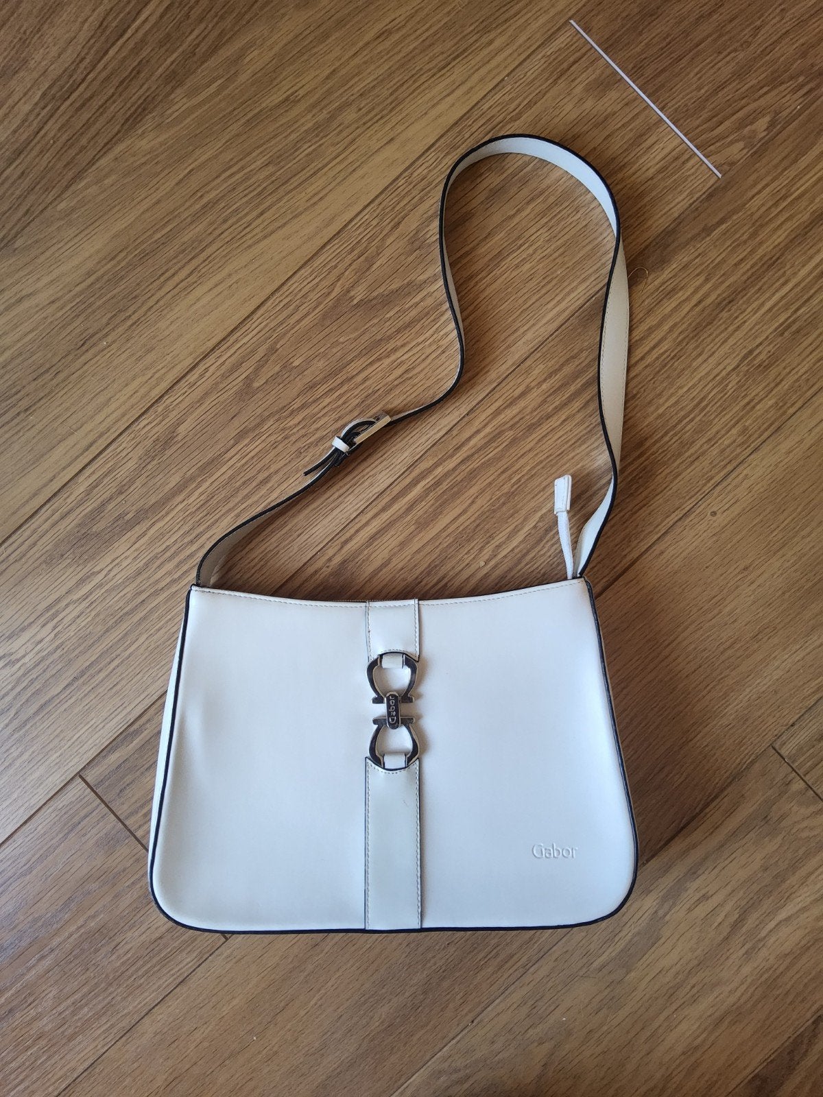 Vintage Gabor handtas wit 30x20x6cm, Ophalen of Verzenden, Gebruikt, Wit, Handtas