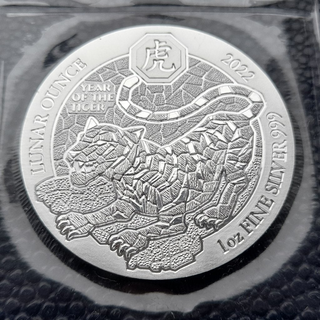 2022 Rwanda 1 oz zilveren Tiger, Ophalen of Verzenden, Overige landen, Zilver