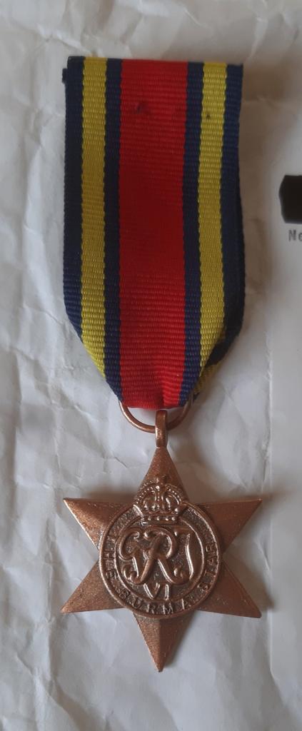 Britse WW2 Medaille: The Burma Star, Ophalen of Verzenden, Landmacht, Engeland, Lintje, Medaille of Wings