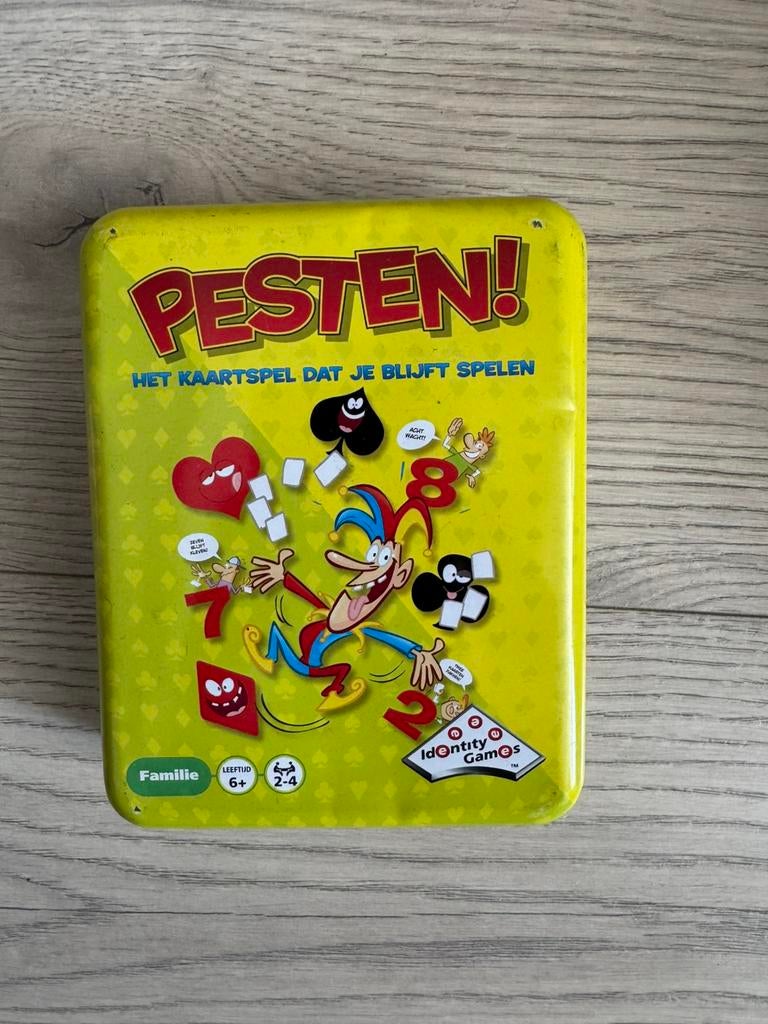 Spel pesten in blik, Ophalen of Verzenden, Zo goed als nieuw