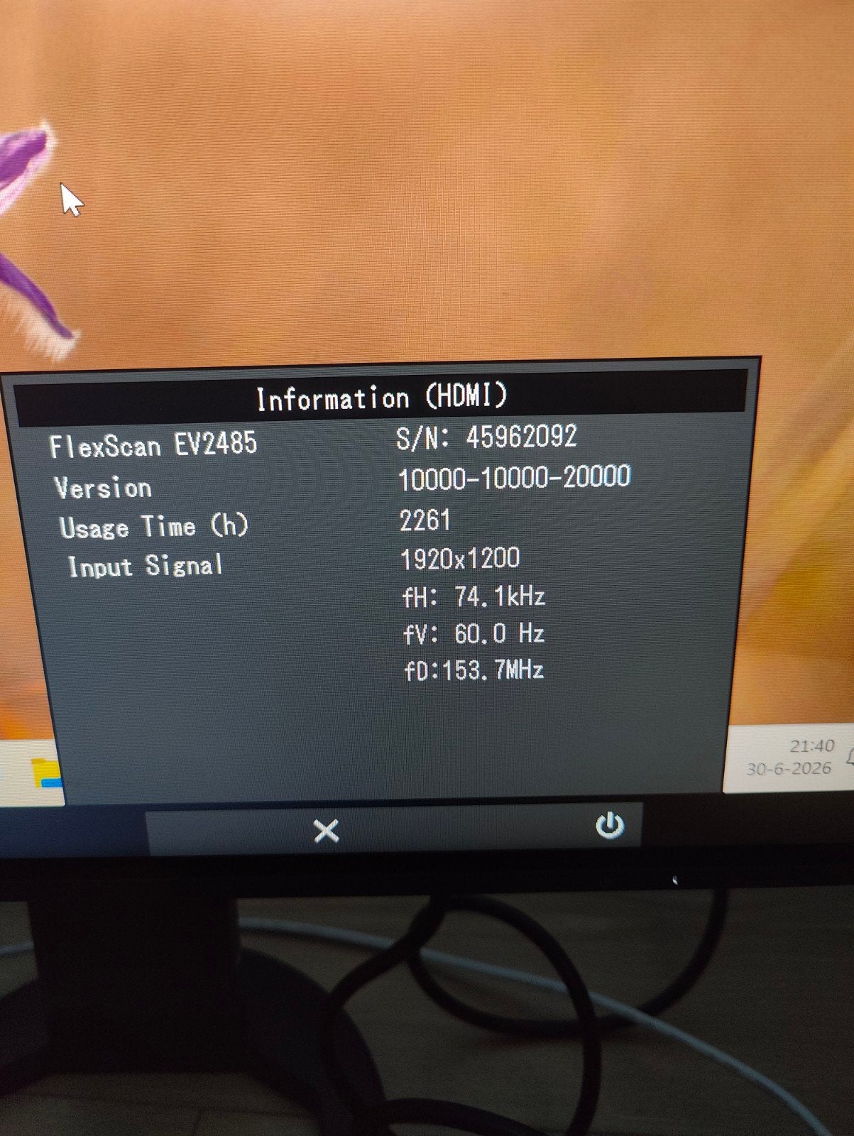 EIZO FlexScan EV2485 Monitor, Full HD, IPS, Computers en Software, Monitoren, IPS, HDMI, Full HD, Zo goed als nieuw