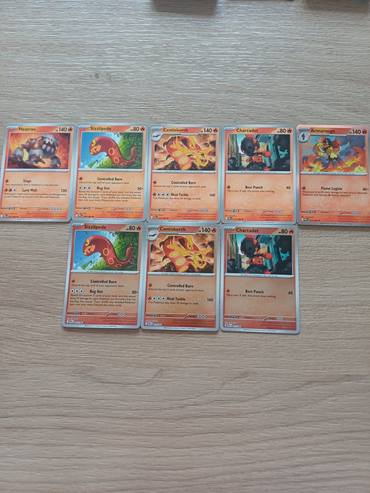 Pokémon Kaarten:Heatran, Sizzlipede, Centiskorch, Charcadet,, Ophalen of Verzenden, Zo goed als nieuw