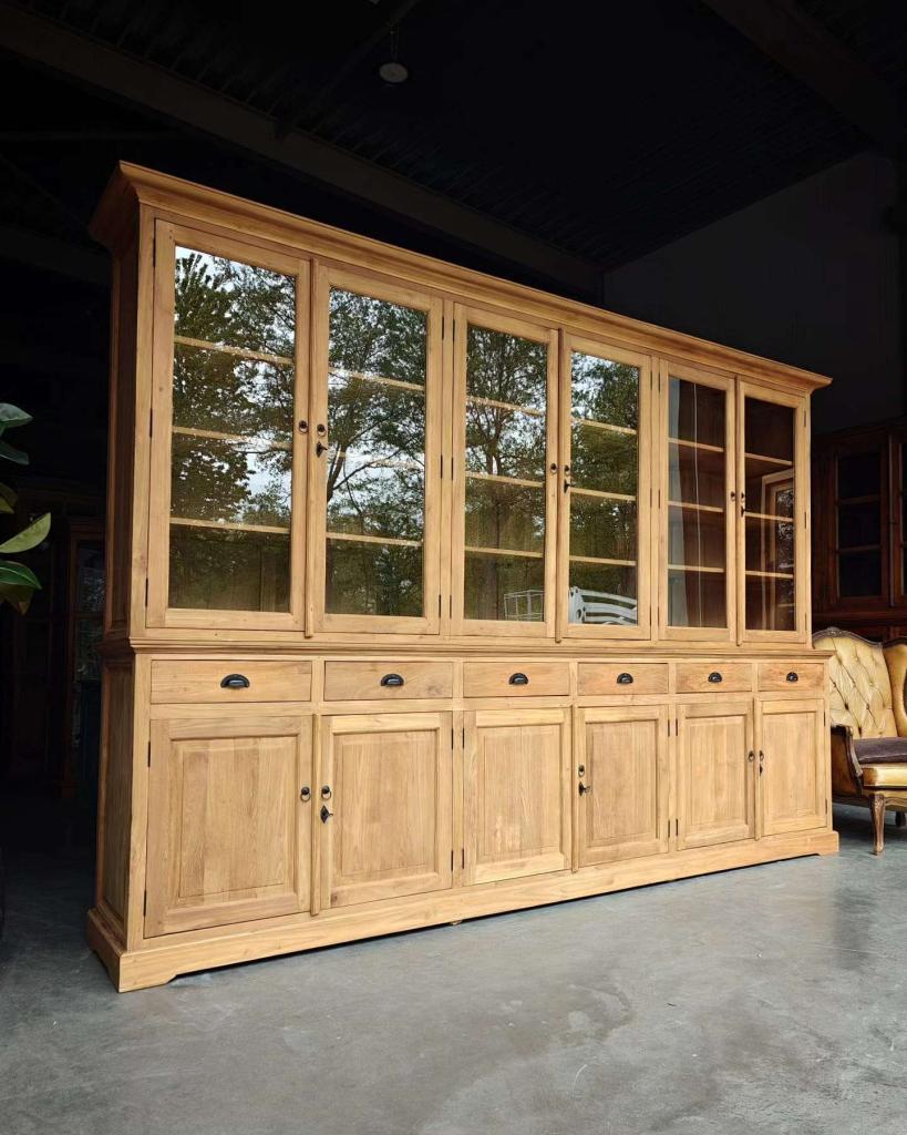314cm brede buffetkast | Massief teakhouten winkelkast #6468, Niet ingevuld, Gebruikt, Met deur(en), 200 cm of meer