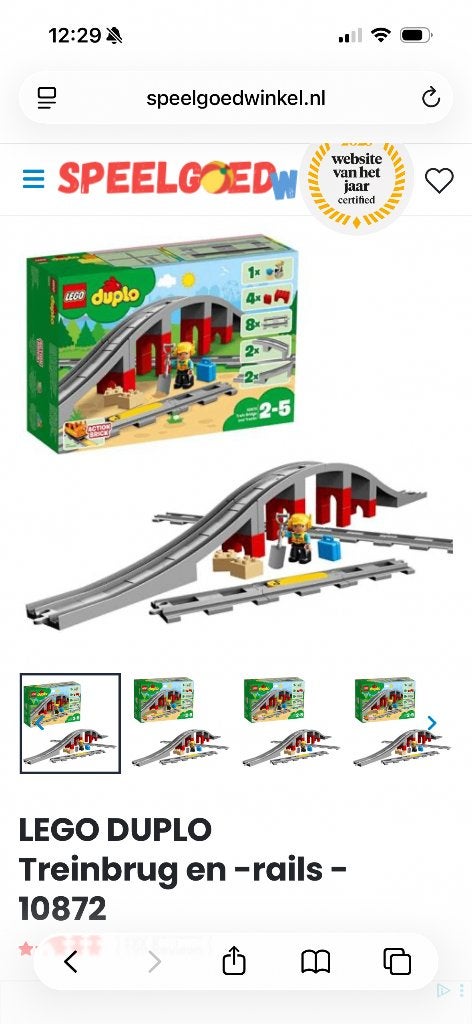 Duplo treinrails en brug, Ophalen, Gebruikt, Compleet, Duplo