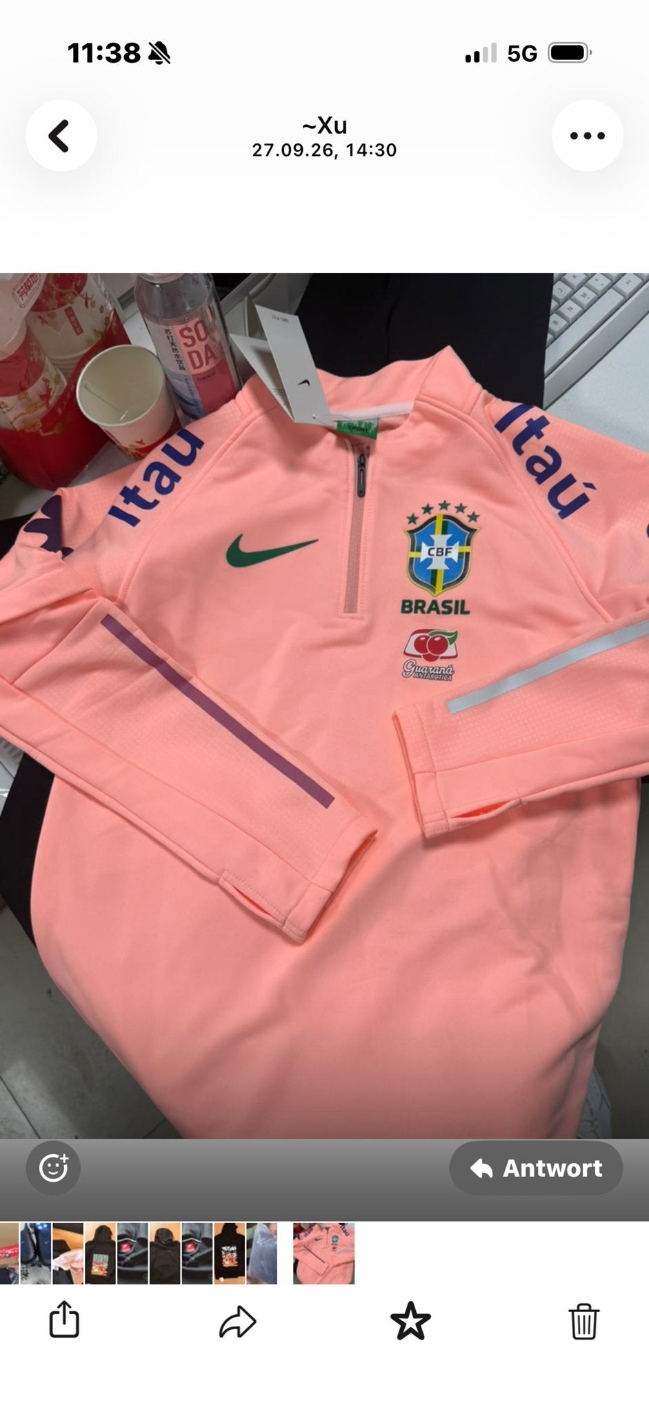 Nike Brazilië Trainingstrui Roze - Nieuw, Ophalen of Verzenden, Nieuw, Roze, Overige typen