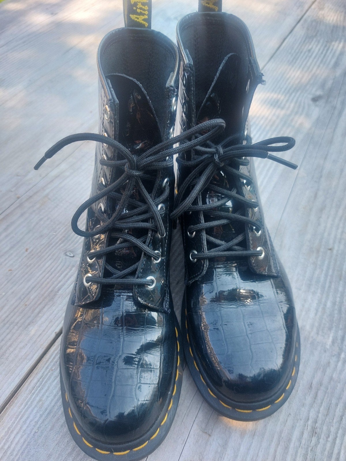 Dr. Martens 1460 Patent Croc  Zwart Maat 40, Kleding | Dames, Schoenen, Zwart, Lage of Enkellaarzen, Ophalen of Verzenden, Dr. Martens