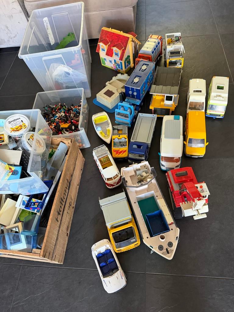 Grote collectie Playmobil: voertuigen, figuren en meer, Verzenden, Gebruikt, Jongen of Meisje