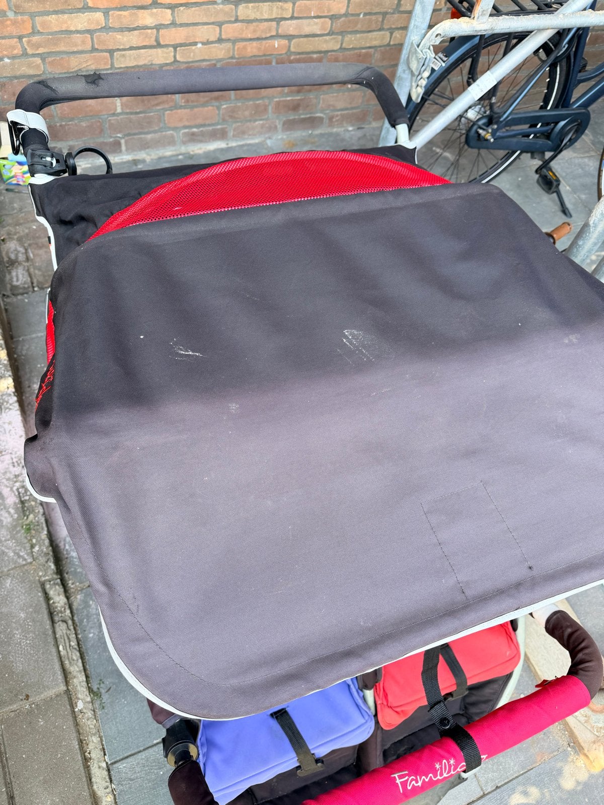 Familidoo Vierlingwagen - Goed om mee te starten!, Gebruikt, Duowagen, Ophalen, Kinderwagen