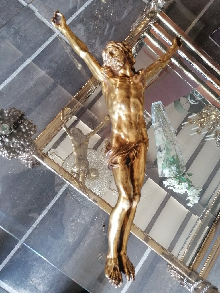 grote antiek bronze vergulde christus, Ophalen