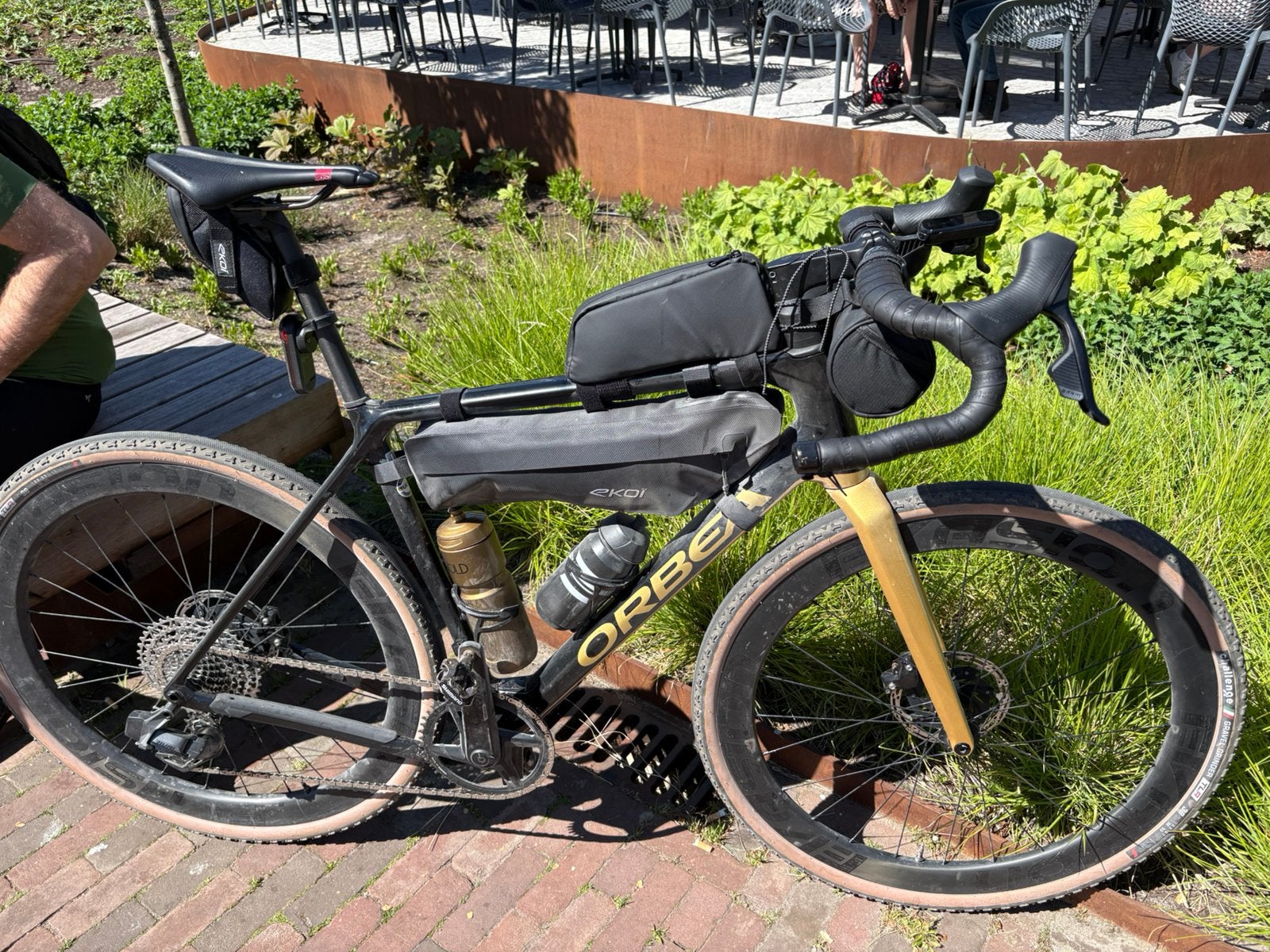 Orbea Terra (L), custom zwart/goud, SRAM Rival, incl PM, Heren, Zo goed als nieuw, 53 tot 57 cm, Ophalen