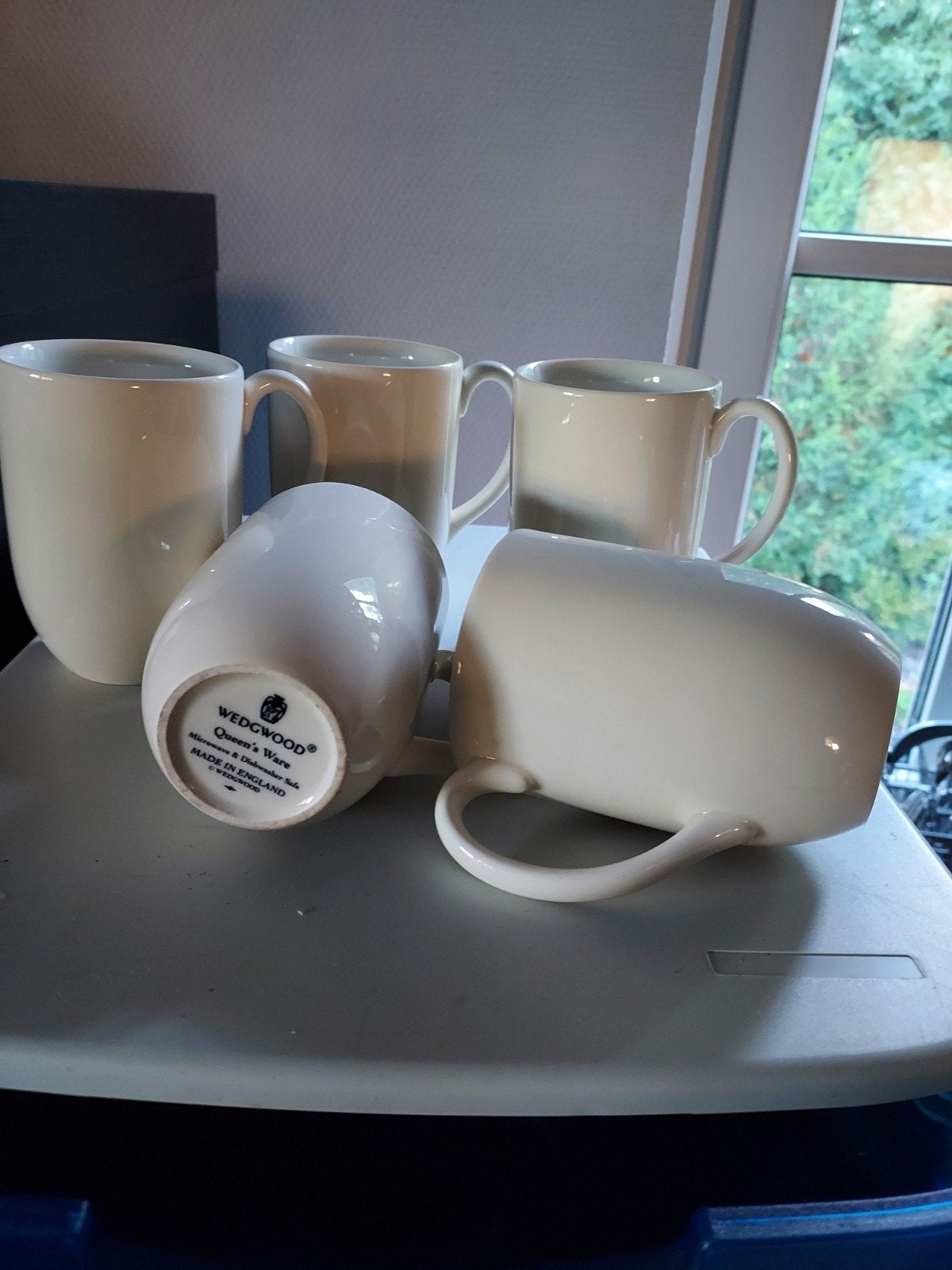 Wedgwood Queens ware bekers met oor, Ophalen of Verzenden, Zo goed als nieuw, Porselein
