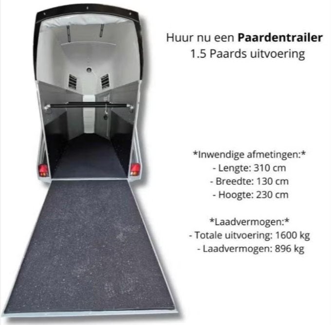 Huur nu een paardentrailer - 1.5 Paards uitvoering, Ophalen, Gebruikt, Böckmann Fahrzeugwerke GmbH, Info@boeckmann.com
