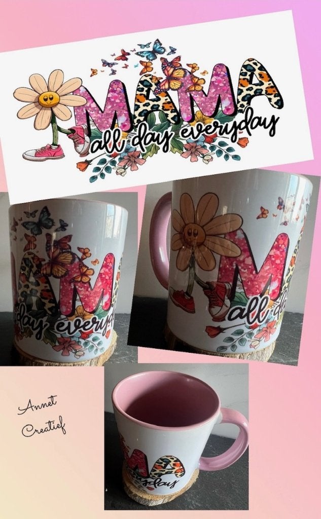 Mok voor een mama moeder . Roze, Huis en Inrichting, Nieuw, Ophalen of Verzenden, Overige stijlen, Kop(pen) en/of Schotel(s)