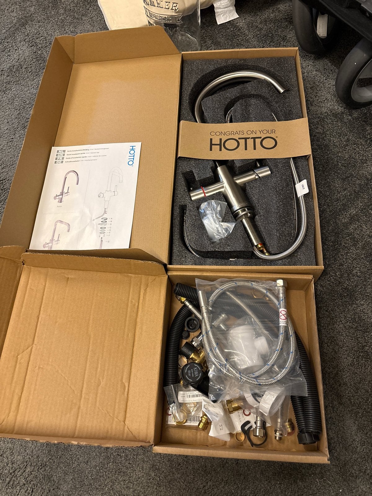 Hotto kokend water kraan RVS, Ophalen of Verzenden, Nieuw, Rvs, Kraan