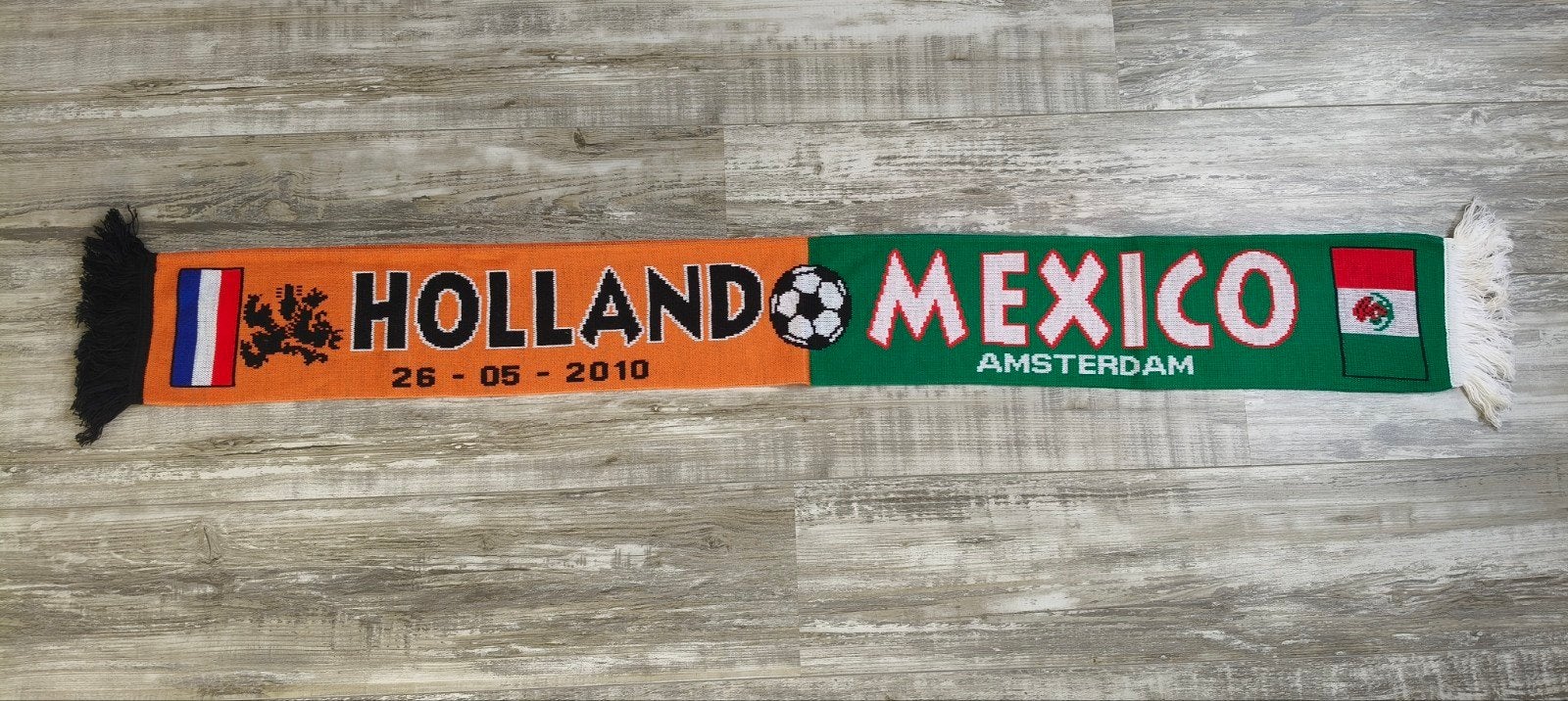 Holland VS Mexico - Sjaal - 2010 - Vintage - WK Voetbal - NL, Verzamelen, Ophalen of Verzenden, Zo goed als nieuw, Buitenlandse clubs