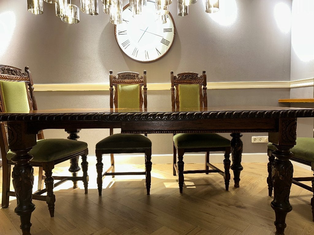 Eetafel set+ kast, Ophalen, Gebruikt, 4 tot 6 stoelen