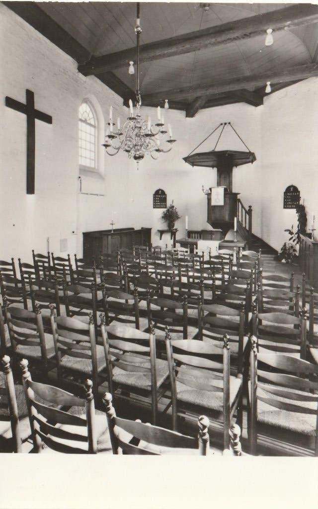 Biggekerke interieur n.h. kerk, Ophalen of Verzenden, 1960 tot 1980, Ongelopen, Zeeland