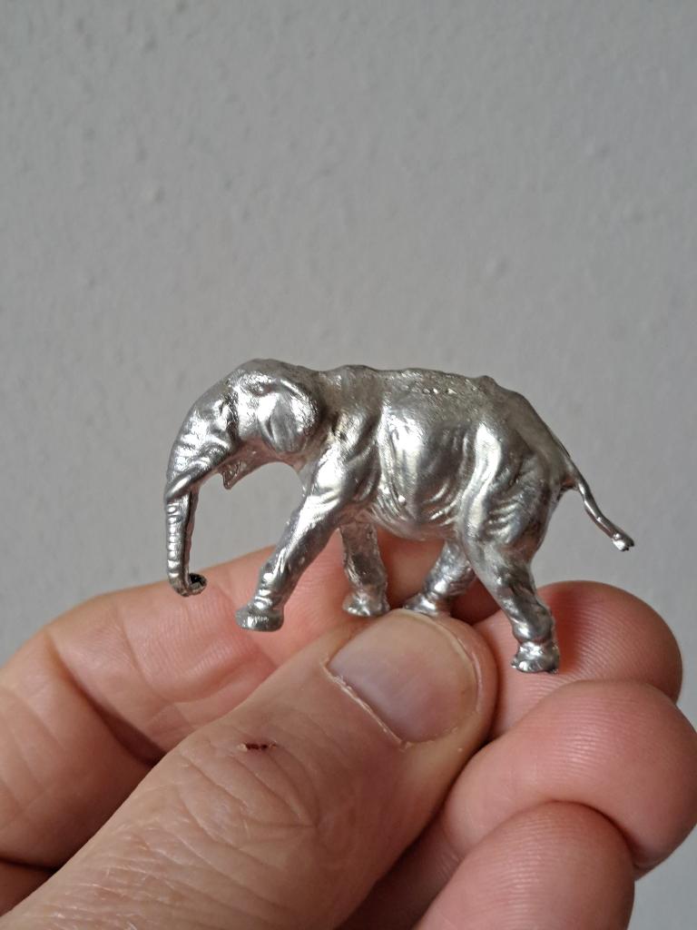 Olifant, tin 5x1.5x3cm, Ophalen of Verzenden, Nieuw, Wild dier, Beeldje of Figuurtje