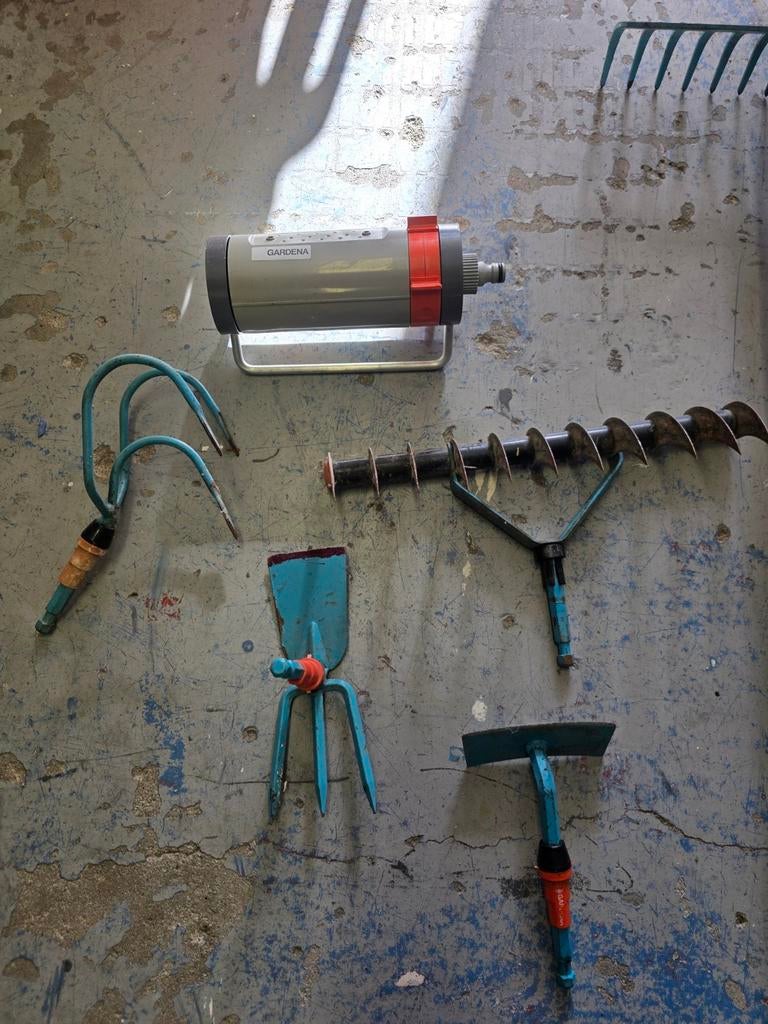 Gardena tuinspullen: hark, cultivator, schoffel en meer, Tuin en Terras, Hand-tuingereedschap, Ophalen of Verzenden, Gebruikt