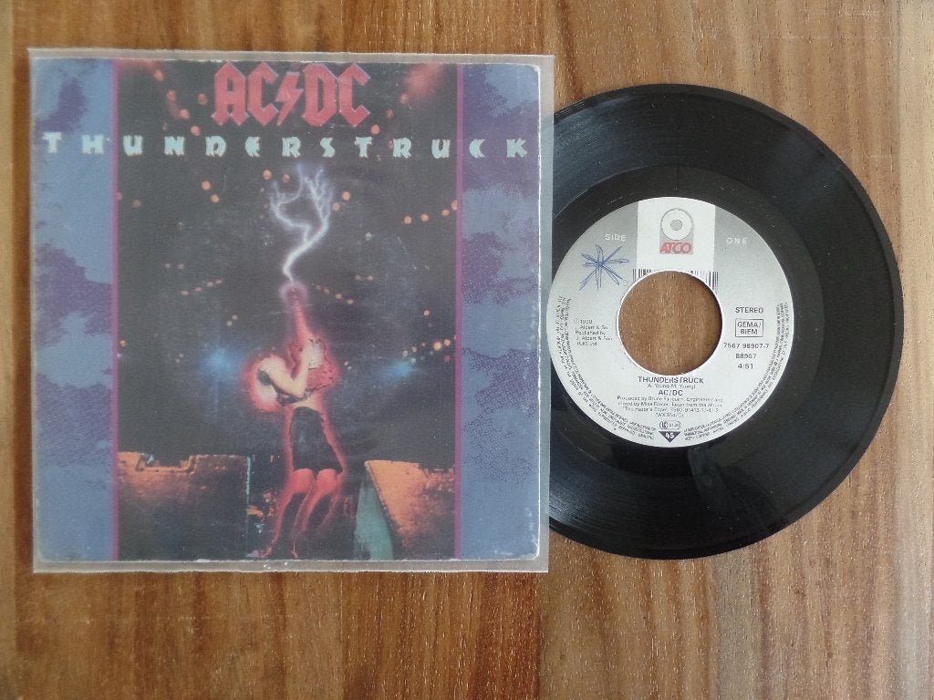 single  AC/DC - Thunderstruck, Cd's en Dvd's, Vinyl Singles, Ophalen of Verzenden, Gebruikt, 7 inch, Rock en Metal