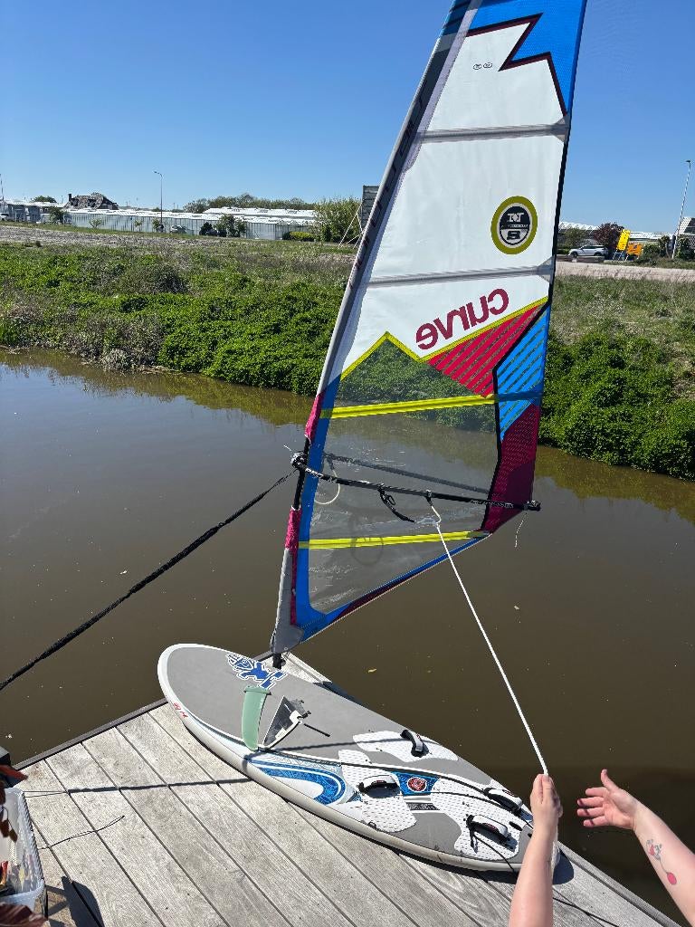 Complete windsurfset met Starboard Freeride GO 141 board, Watersport en Boten, Ophalen, 250 tot 300 cm, Gebruikt, Met draagtas