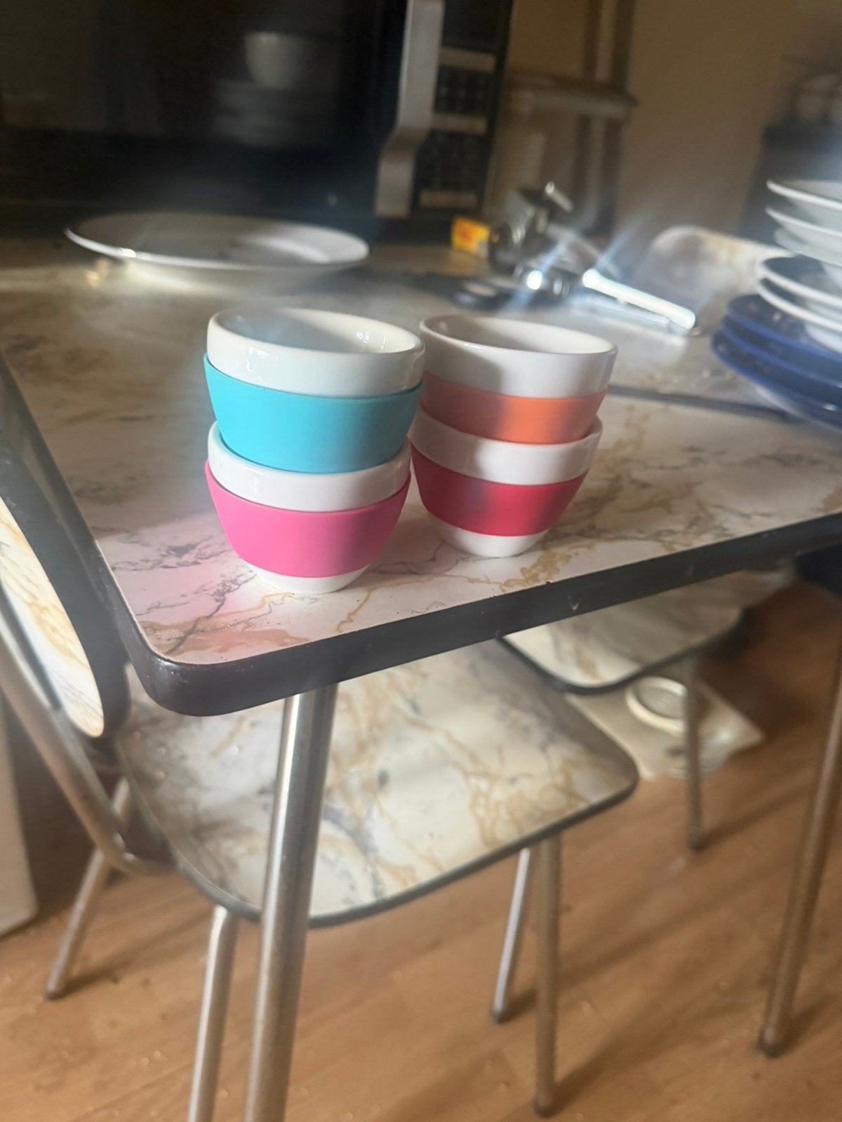 Koziol espresso kopjes, Huis en Inrichting, Keuken | Servies, Ophalen of Verzenden, Zo goed als nieuw, Overige stijlen, Kop(pen) en/of Schotel(s)