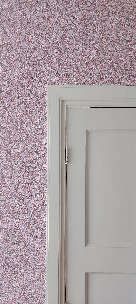 12493 Vintage oudroze bloemen behang Assporti swiet, Ophalen of Verzenden, Groen
