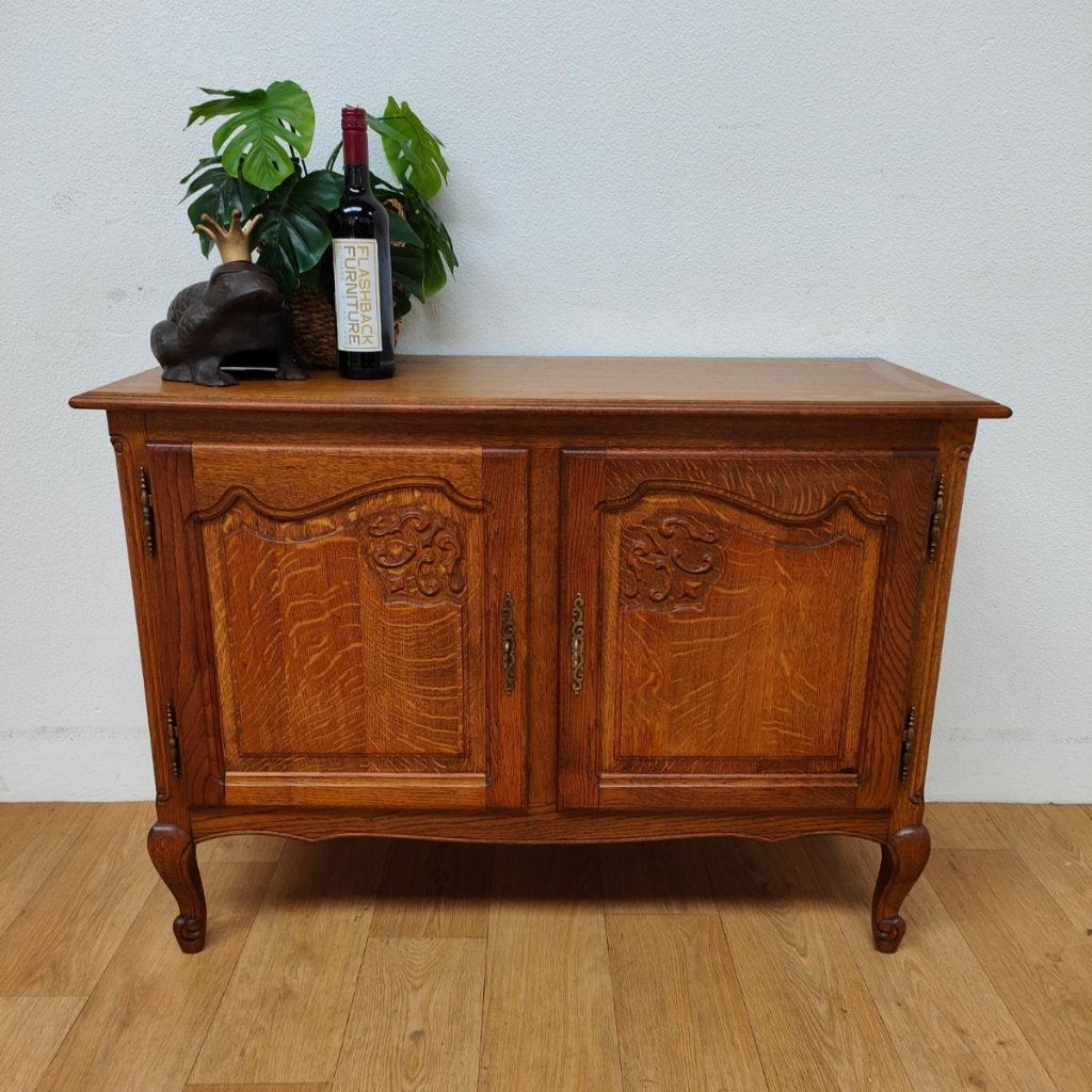 Vintage Queen Ann dressoir commode buffetkast 205, Valkenswaard, Info@flashbackfurniture.nl, Eikenhout, Flashback Furniture