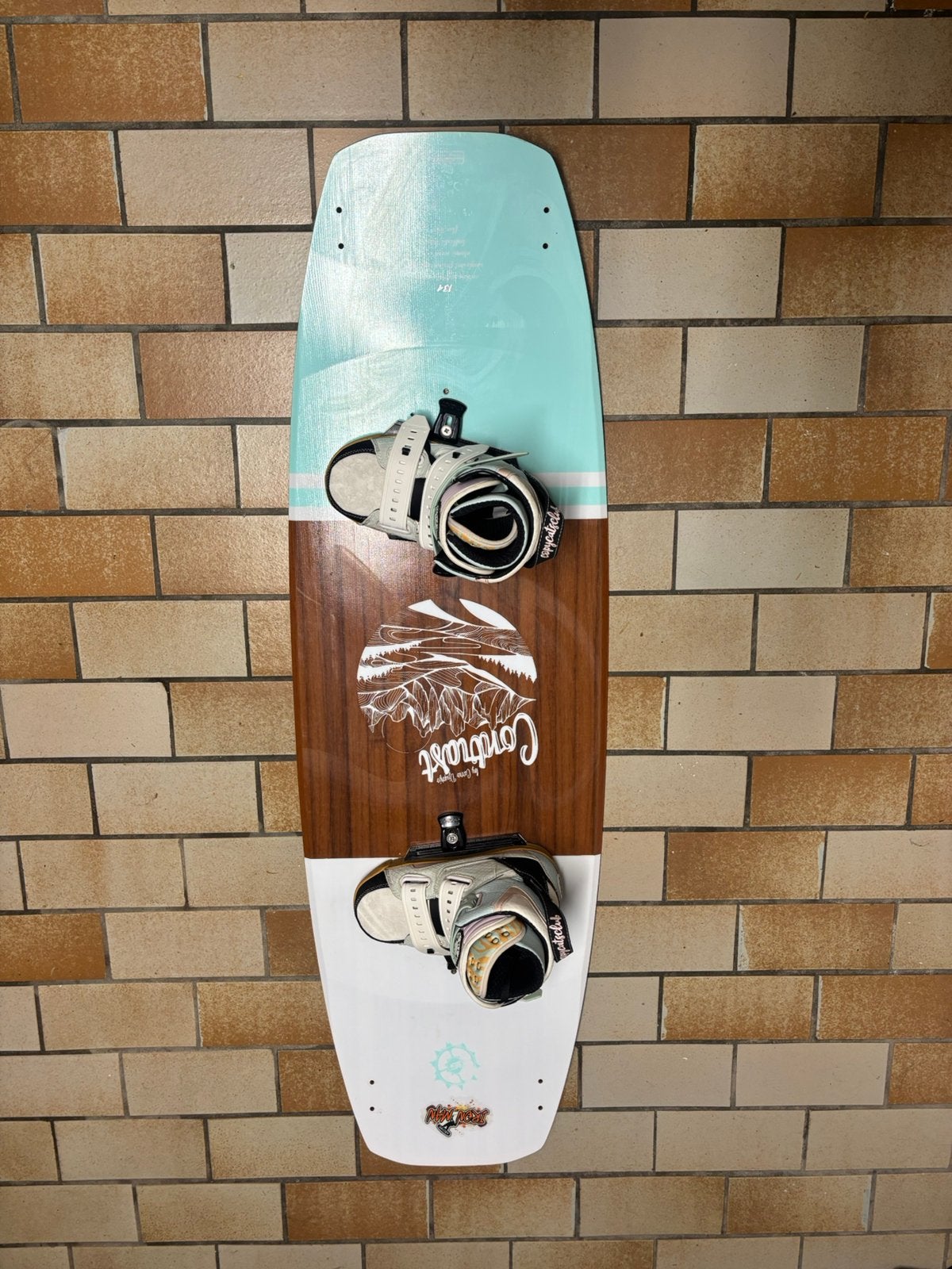 Slingshot wakeboard met copycat bindingen, Ophalen, Gebruikt, Board en Schoenen