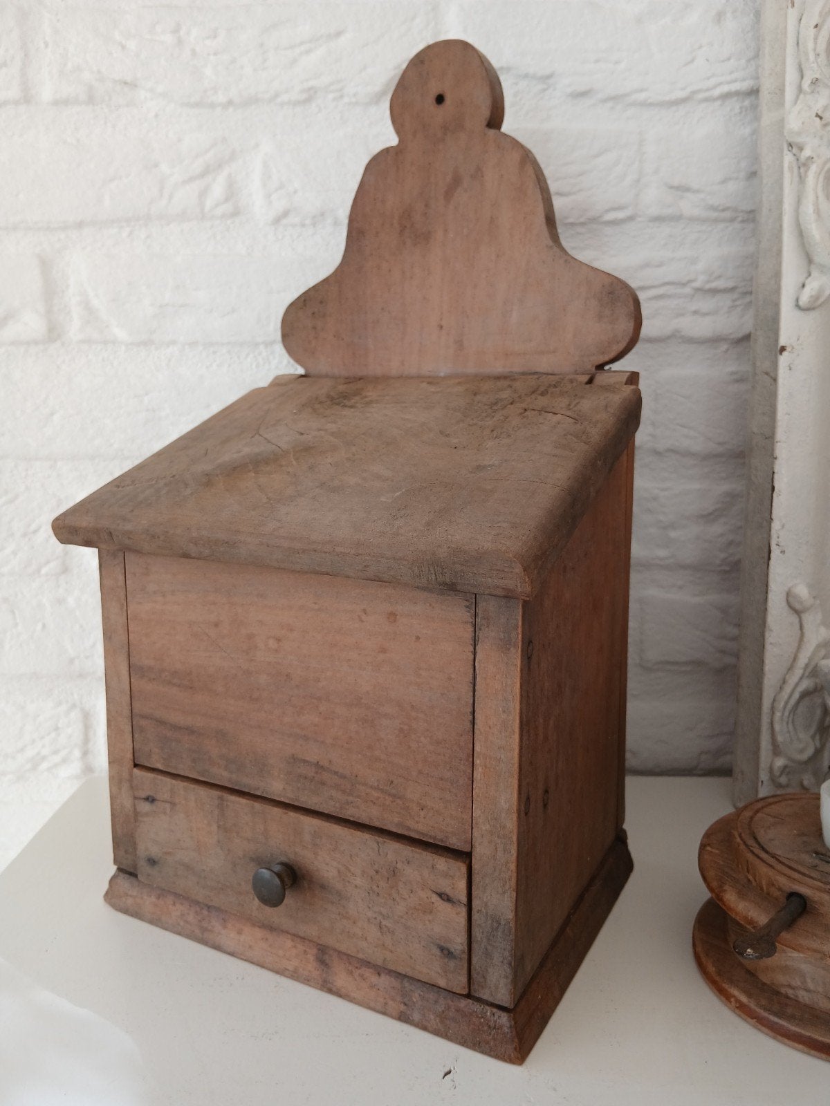 oude houten zoutkist zoutbak, Ophalen of Verzenden