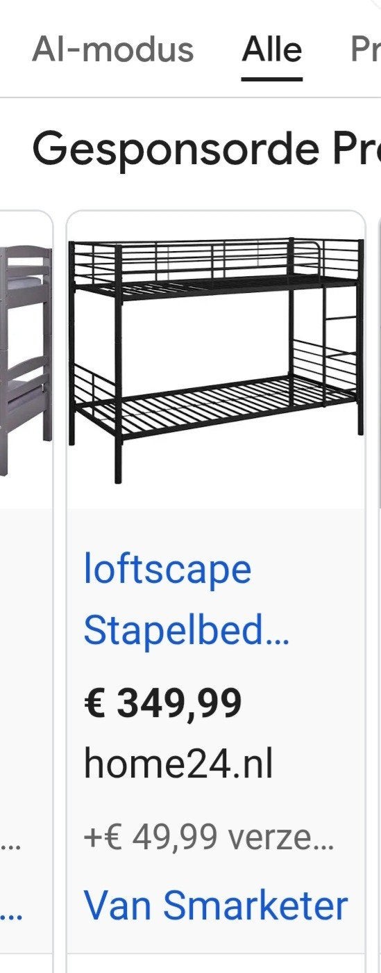 IKEA metalen stapelbed - stevig euimtebesparend, Huis en Inrichting, Ophalen, Gebruikt, 90 cm, 160 tot 180 cm