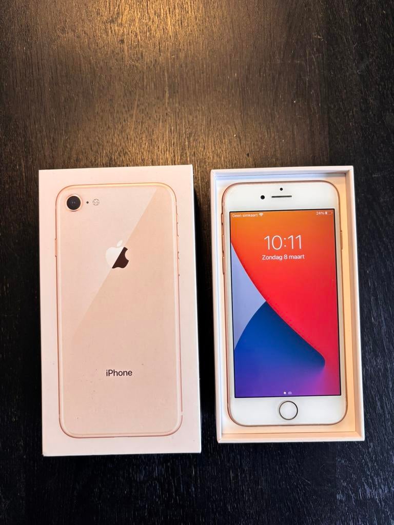 Apple iPhone 8 256GB Gold – Zo goed als nieuw – Met doos, Telecommunicatie, Mobiele telefoons | Apple iPhone, Ophalen of Verzenden