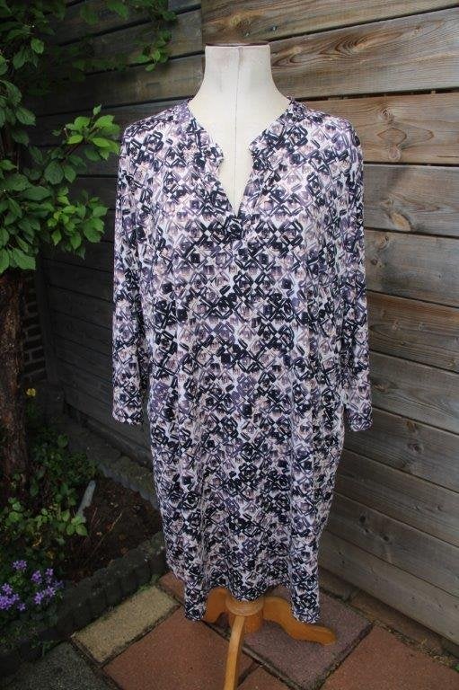 Jurk zwart/ bruin/ beige Ophilia mt 5 (52/54) Vaste prijs, Kleding | Dames, Ophalen of Verzenden, Zo goed als nieuw, Ophilia, Jurk