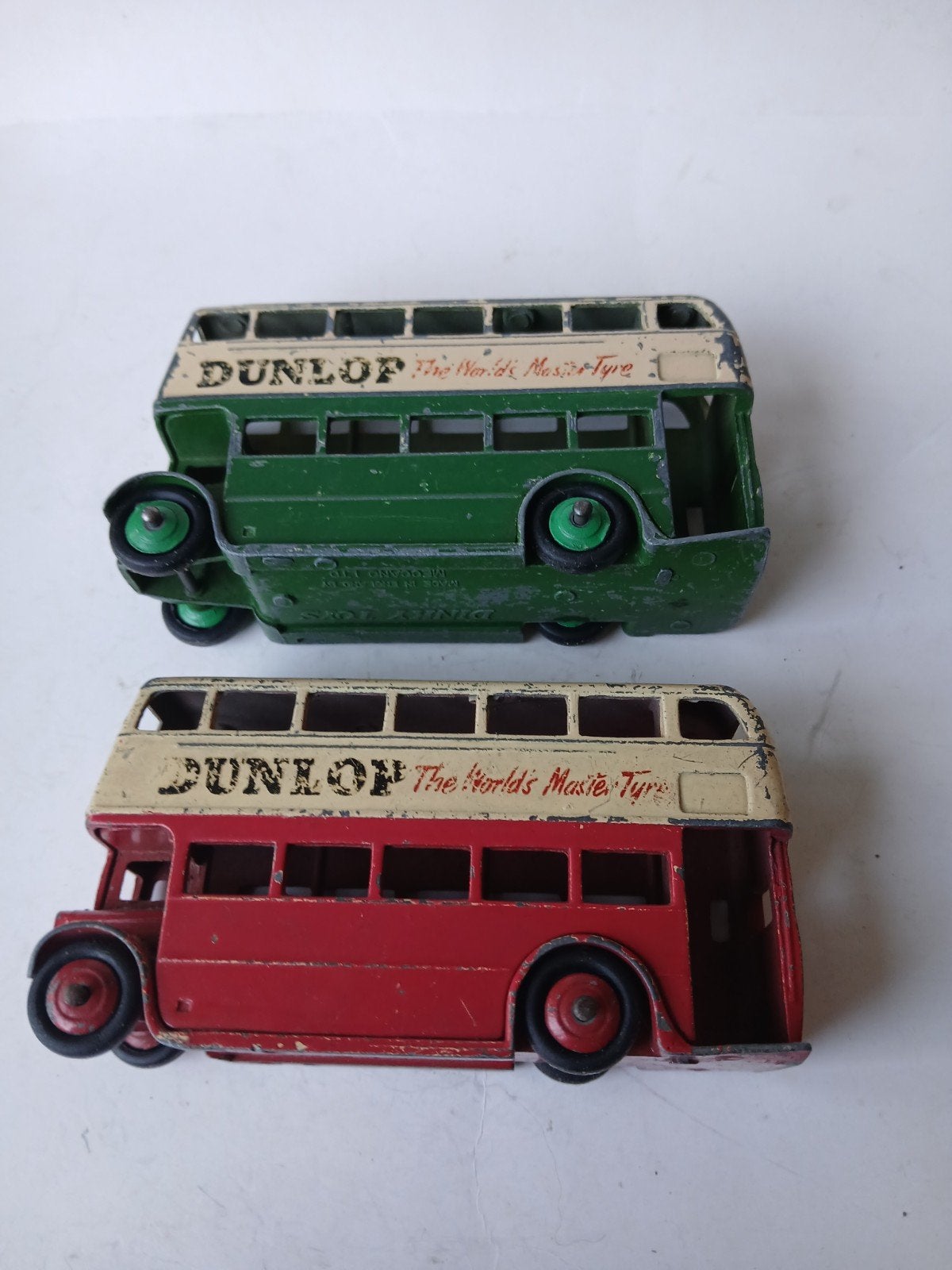 2x Dunlop dubbeldekker bus.  Dinky toys 290, samen: €20, Ophalen of Verzenden, Dinky Toys