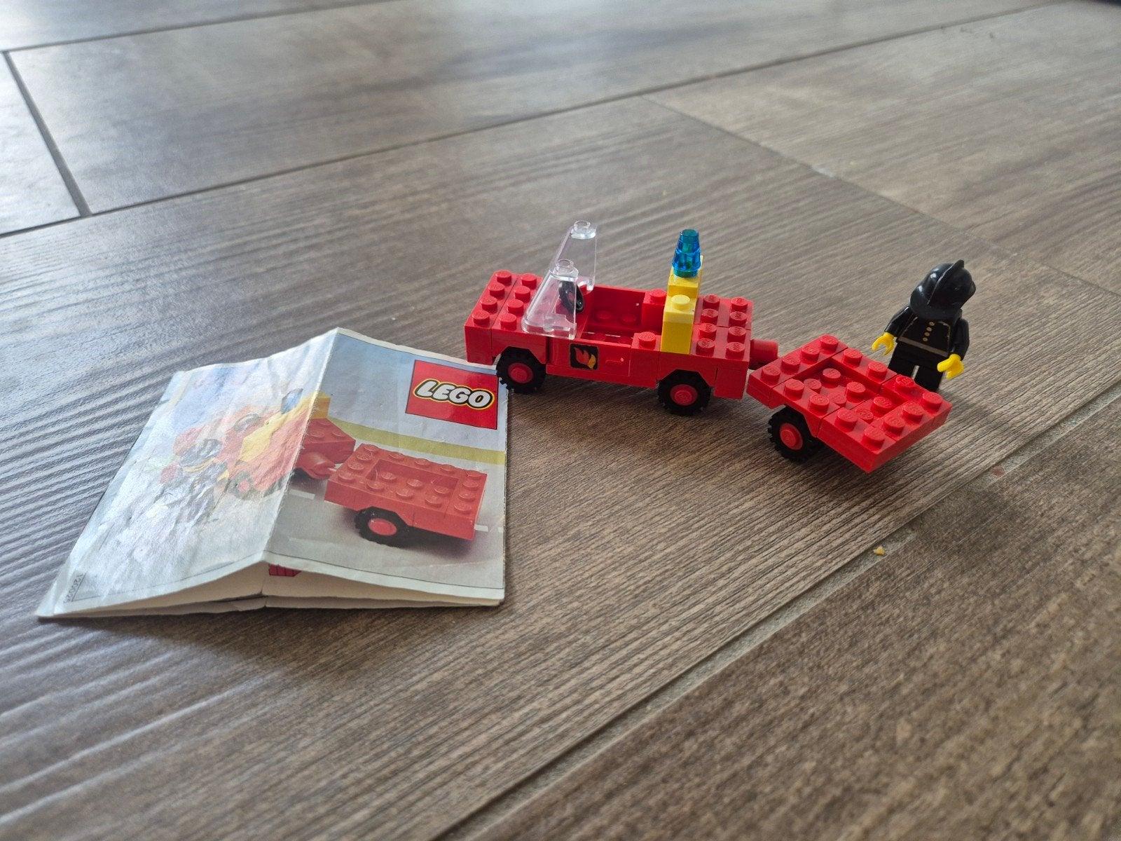 Vintage LEGO Brandweerwagen met instructies (set 640), Ophalen of Verzenden