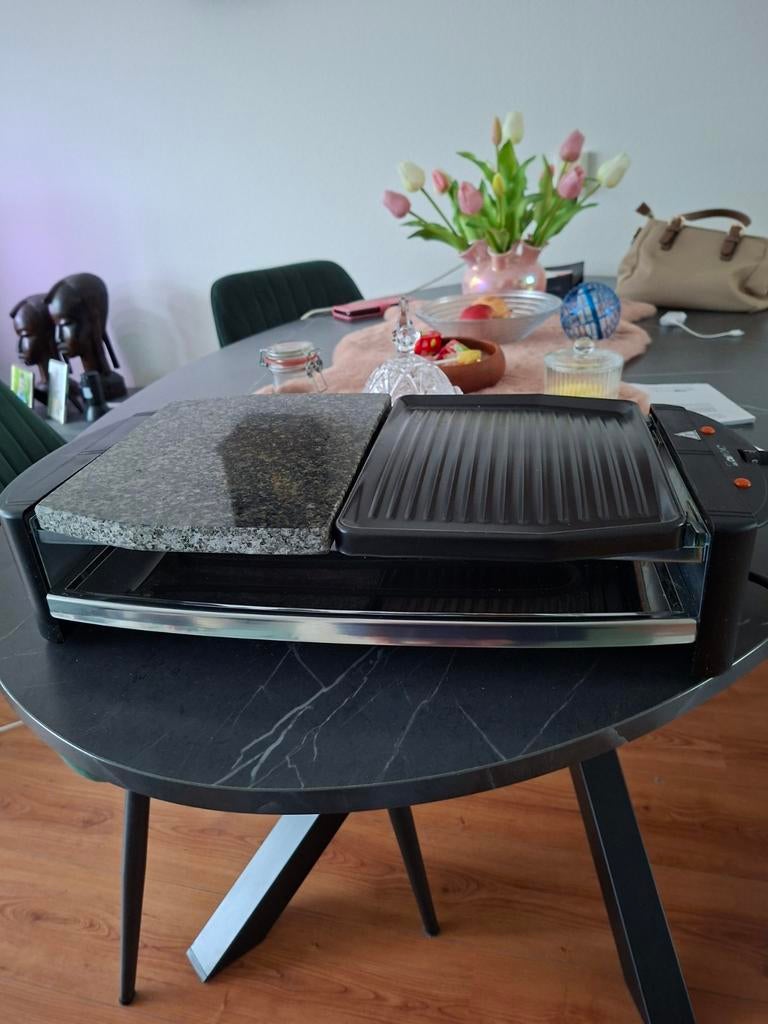 Raclette grill met natuursteen en grillplaat - Clatronic, Ophalen, Zo goed als nieuw