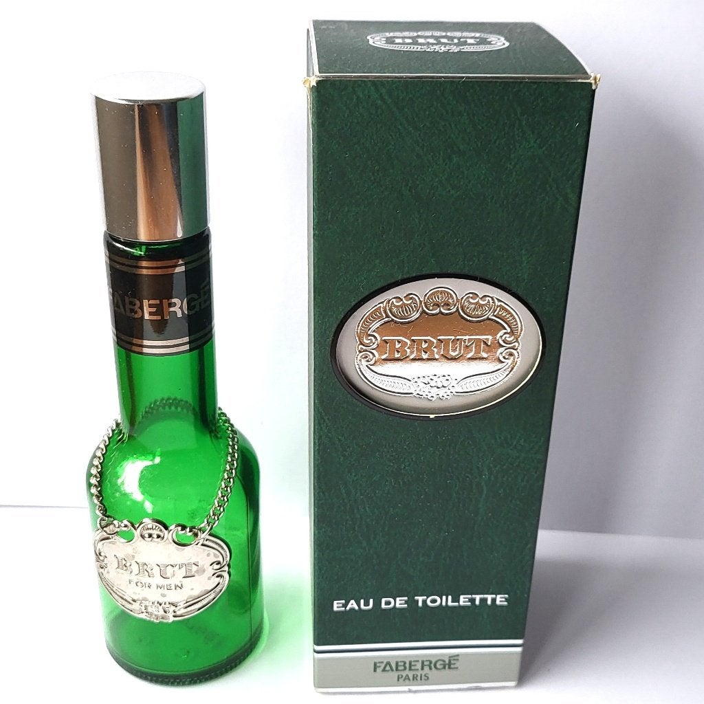 Leeg. Faberge Brut Eau de Toilette - Vintage fles en doos, Verzamelen, Ophalen of Verzenden, Parfumfles