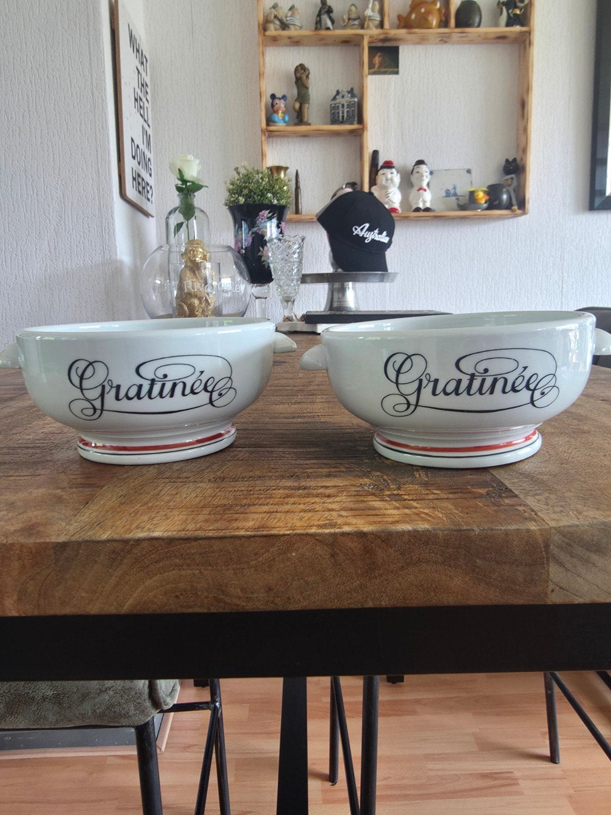 2 Porseleinen Soepkommen "Gratinée", Ophalen of Verzenden
