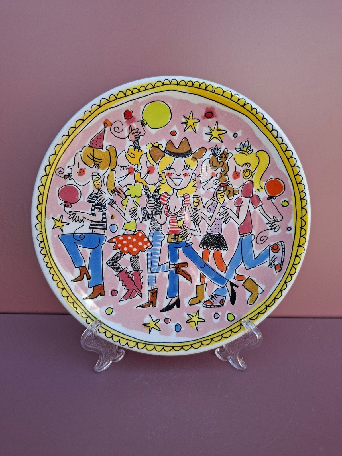 Blond Amsterdam gebaksbordje, Ophalen of Verzenden, Zo goed als nieuw, Aardewerk, Bord(en)