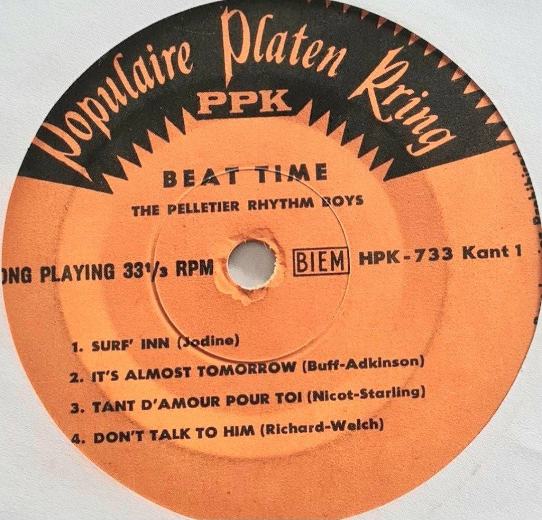 THE PELLETIER RHYTHM BOYS - BEAT TIME, Ophalen of Verzenden, Gebruikt, Pop