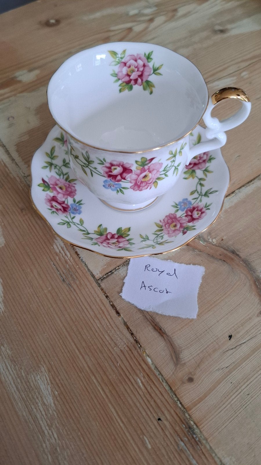 Antiek porselein kop en schotel Royal Ascot, Ophalen