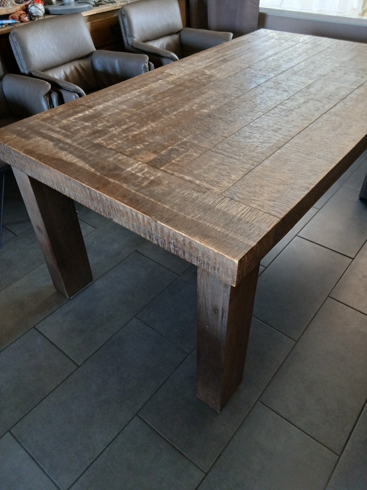 Prachtige houten eettafel, Gebruikt, 150 tot 200 cm, Rechthoekig, 50 tot 100 cm