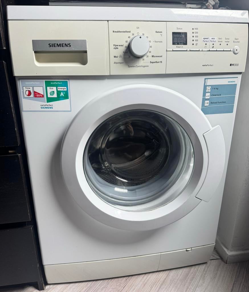 Siemens wasmachine, Energieklasse A of zuiniger, Ophalen of Verzenden, Zo goed als nieuw, 85 tot 90 cm