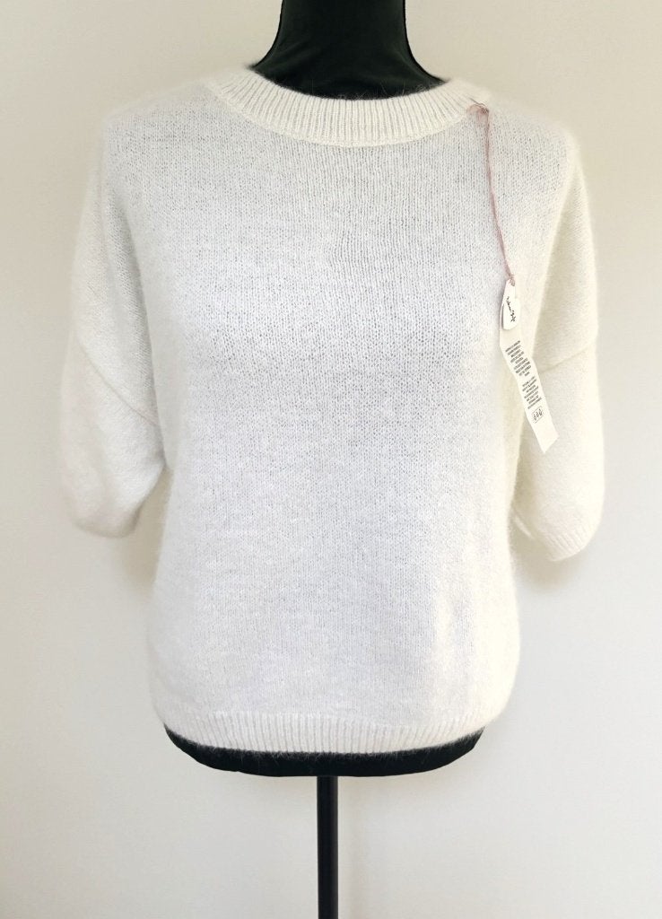 SPLINTERNIEUW! Coral oversized trui halve mouwen ivoor wit, Coral, Verzenden, Nieuw, Wit